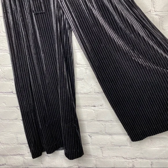 RACHEL Rachel Roy Textured Wide-Leg Velvet Pants